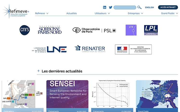 Refonte du site internet du laboratoire Refimeve (CNRS)
